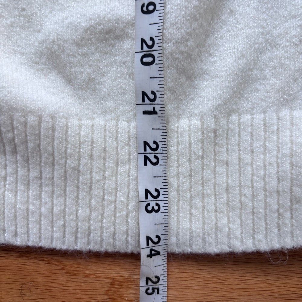 French Connection Ivory Sweater Women’s Sz Med Stretch Knit Colorful Design - Picture 7 of 7